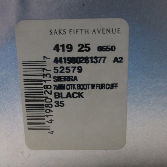 Brian Atwood Sierra Over the Knee Boots with Fur Cuff Black Women's Sz 35 (US 5) - Picture 11 of 12